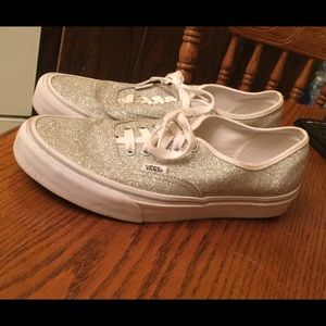 Silver Glitter Vans